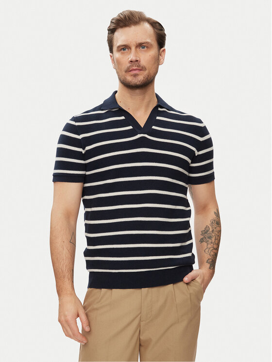 Brave Soul Brave Soul Тениска с яка и копчета MK-162CANNES Бял Straight Fit