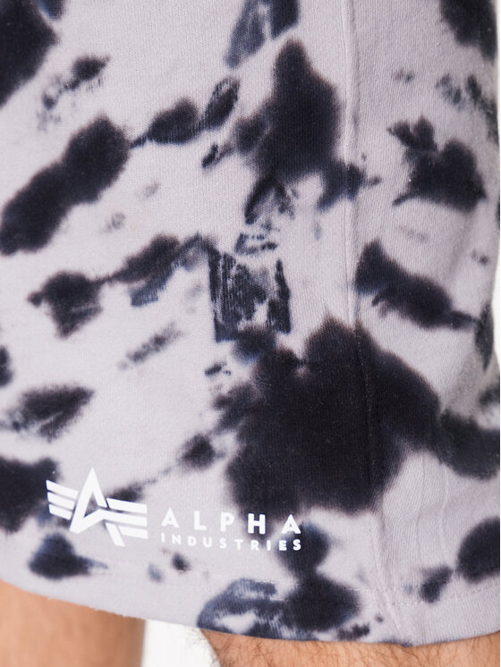 Alpha Industries Alpha Industries Szorty sportowe Tie Dye 106361 Czarny Regular Fit