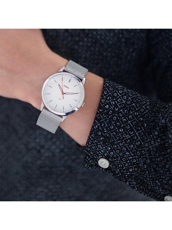 Fossil Uhr The Minimalist FS5359 Silberfarben Modivo