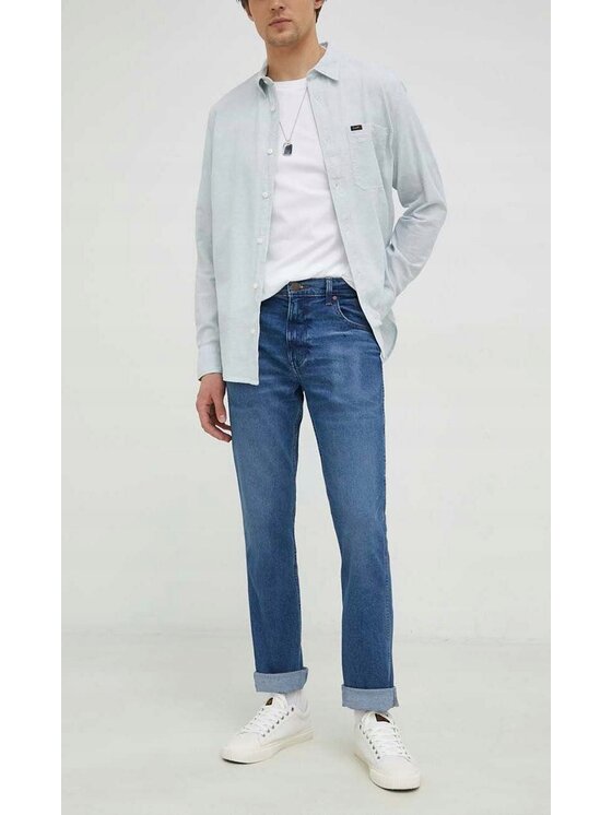 Wrangler Wrangler Jeansy Greensboro Niebieski Regular Fit