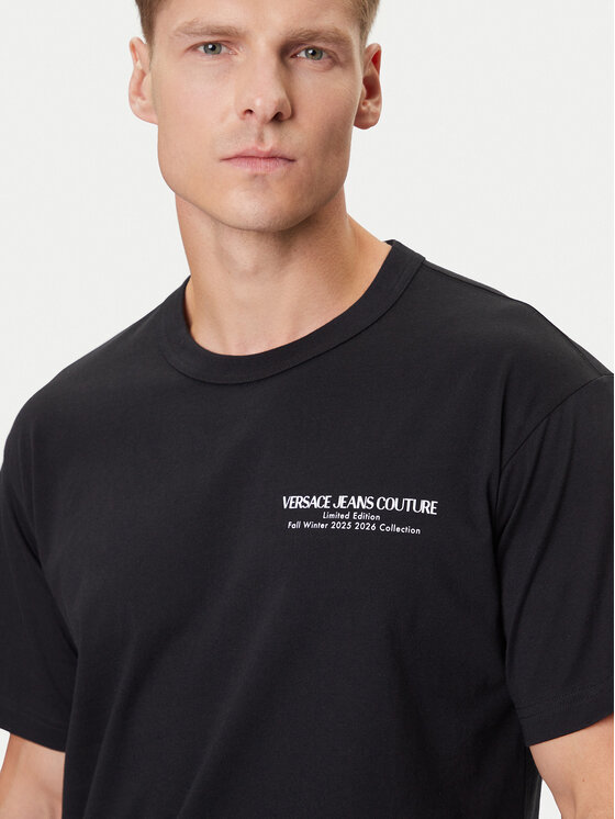 Versace Jeans Couture Versace Jeans Couture T-Shirt 79GAHE10 CJ00E Czarny Regular Fit