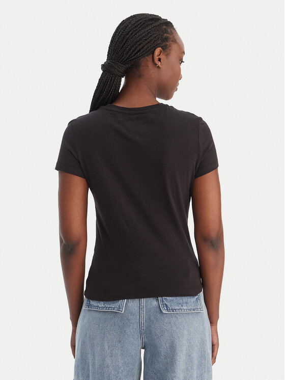 Tommy Jeans Tommy Jeans Tričko DW0DW22273 Čierna Slim Fit