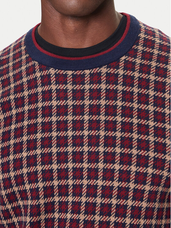 Gant Gant Sweter 8050253 409 Bordowy Regular Fit