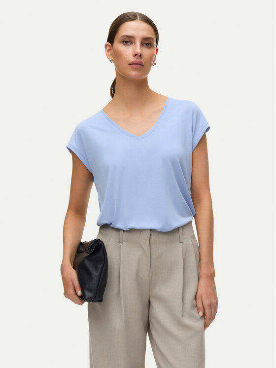 Vero Moda Tricou Filli 10247666 Albastru celest Relaxed Fit
