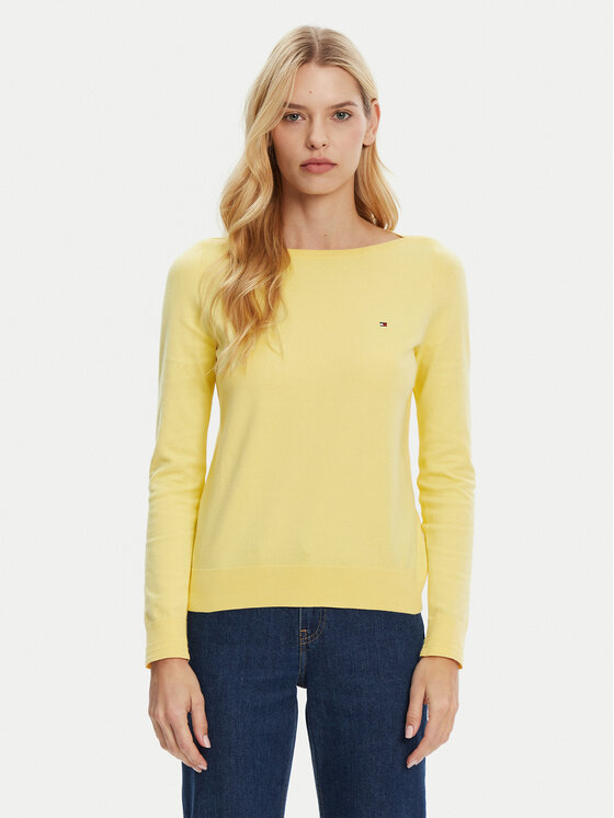 Tommy Hilfiger Sveter WW0WW40099 Žltá Regular Fit