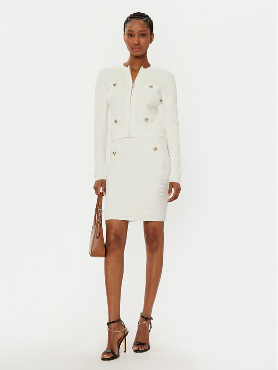 Marciano Guess Marciano Guess Pouzdrová sukně 4BGD01 5661Z Bílá Slim Fit