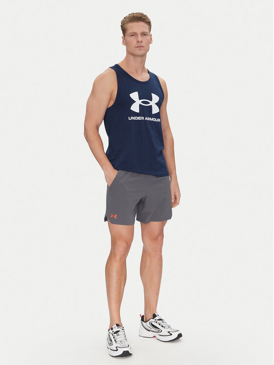 Under Armour Under Armour Tank top Ua Sportstyle Logo Tank 1382883 Tamnoplava Loose Fit