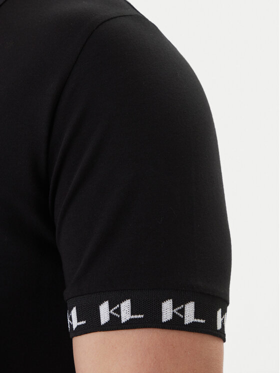 KARL LAGERFELD KARL LAGERFELD Поло 745020 562221 Чорний Regular Fit