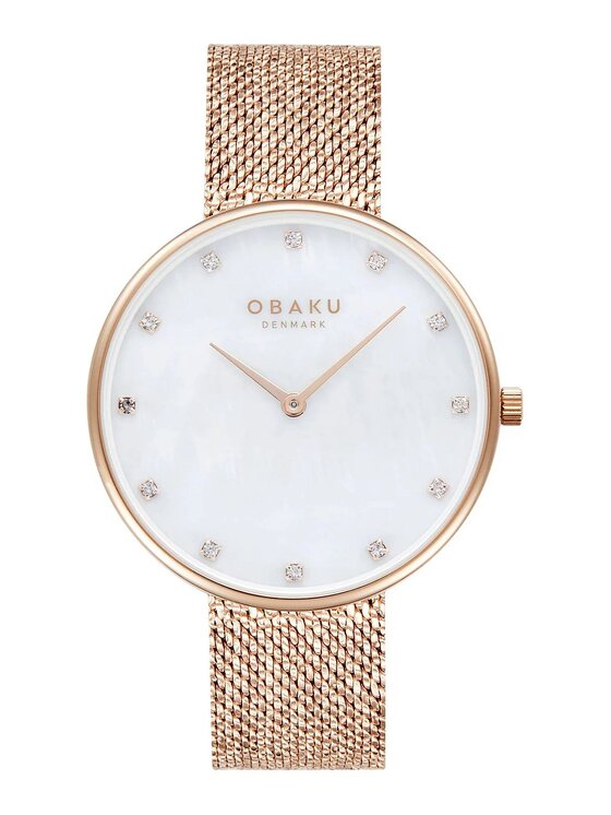 Obaku Obaku Zegarek V288LXVWHV Różowe złoto