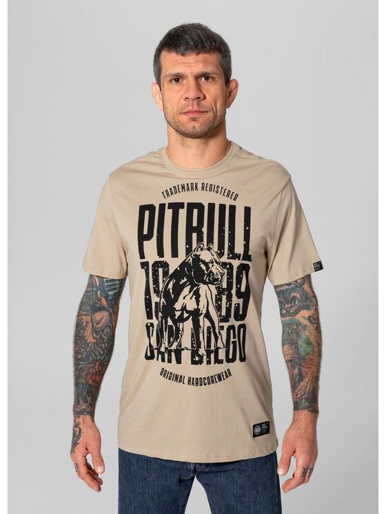 PITBULL PITBULL T-Shirt Koszulka San Diego Dog XL Beżowy Regular Fit
