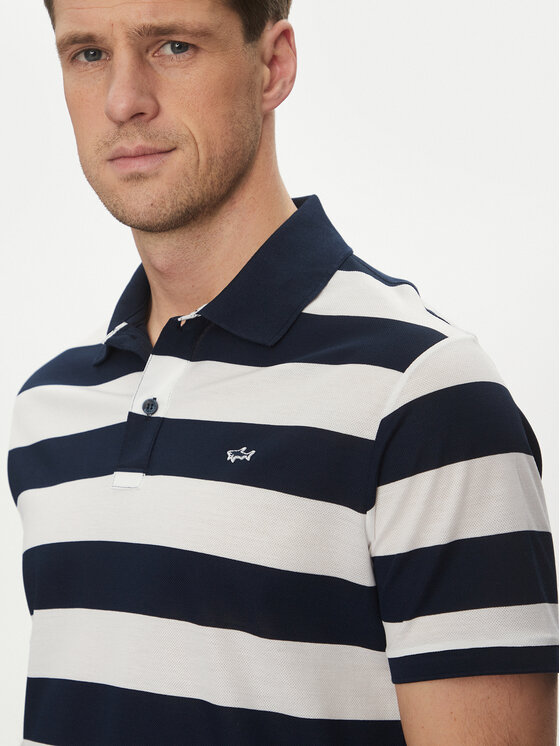 Paul&Shark Paul&Shark Тениска с яка и копчета C0P1228 Тъмносин Regular Fit