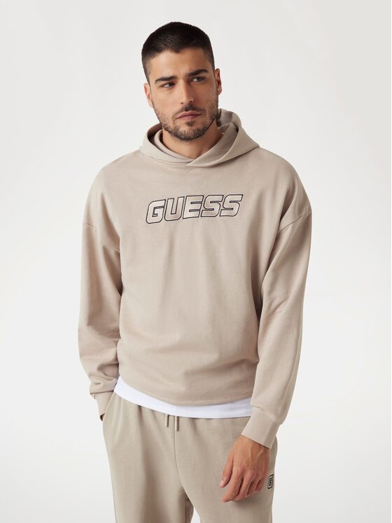 Guess Guess Bluza 176647 Beżowy Classic Fit