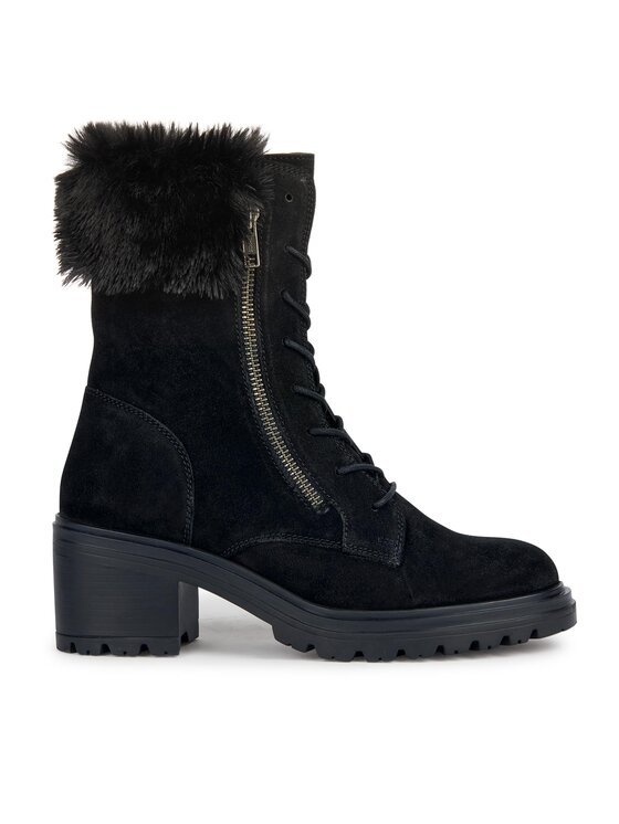 Geox Geox Polokozačky D Damiana D36QCB 022BH C9999 Černá