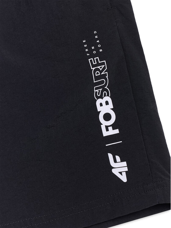 4F 4F Szorty kąpielowe FOB SUMMER Czarny Regular Fit