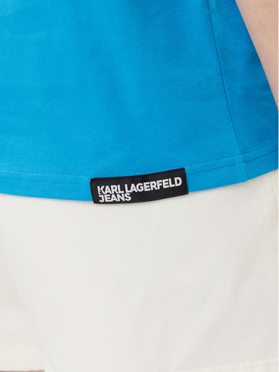 Karl Lagerfeld Jeans Karl Lagerfeld Jeans Tričko A1W17005 Modrá Relaxed Fit