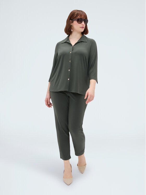 Fiorella Rubino Fiorella Rubino Koszula 5005L000168N035 Zielony Regular Fit