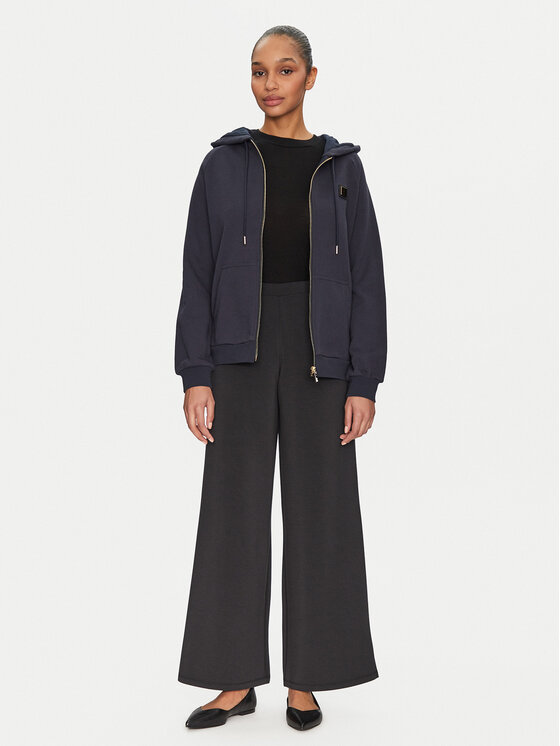 Fracomina Fracomina Sweatshirt FP24WT9001F40001 Dunkelblau Regular Fit