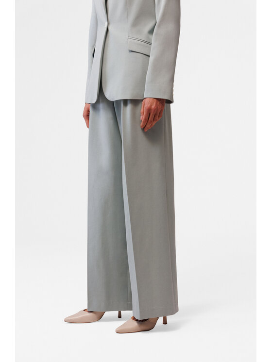 LE POSSÉ LE POSSÉ Pantaloni di tessuto SGZWS Verde chiaro Regular Fit