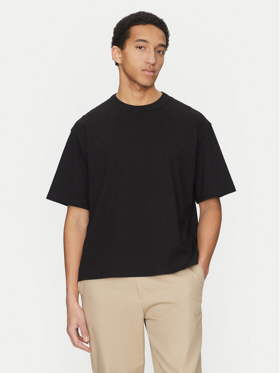 Jack&Jones Jack&Jones T-shirt Manchester 12275656 Crna Cropped Fit
