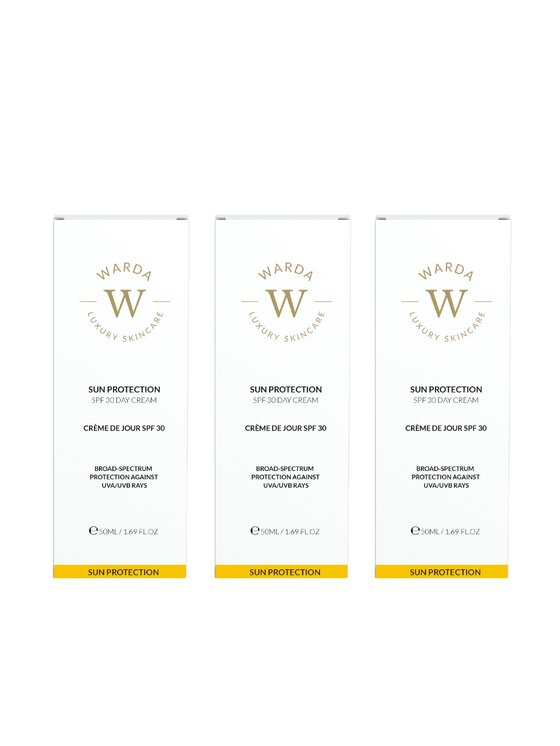 Warda Skincare Warda Skincare 3 x Krem z ochroną przeciwsłoneczną SPF 30 na dzień 50 ml Krem na dzień