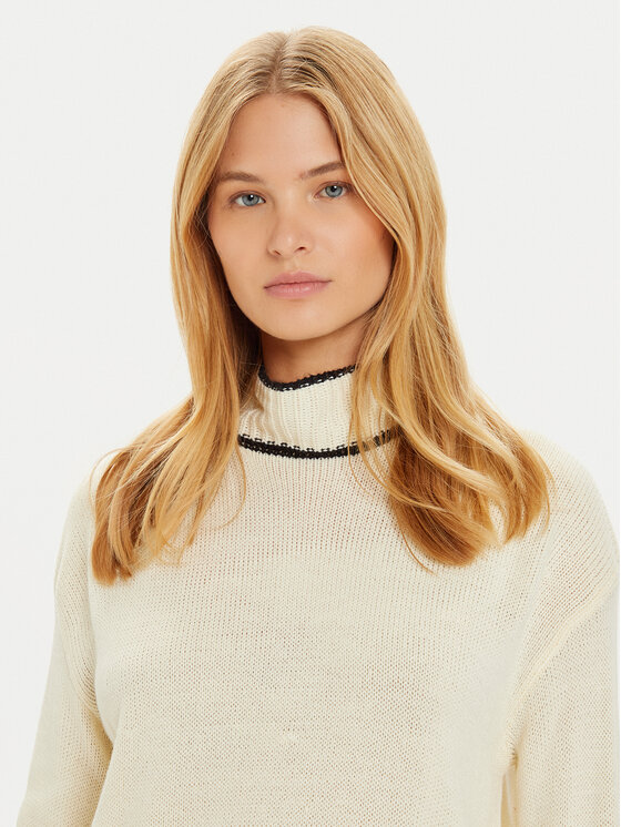Brave Soul Brave Soul Dolčevita LK-555ALTO Écru Loose Fit