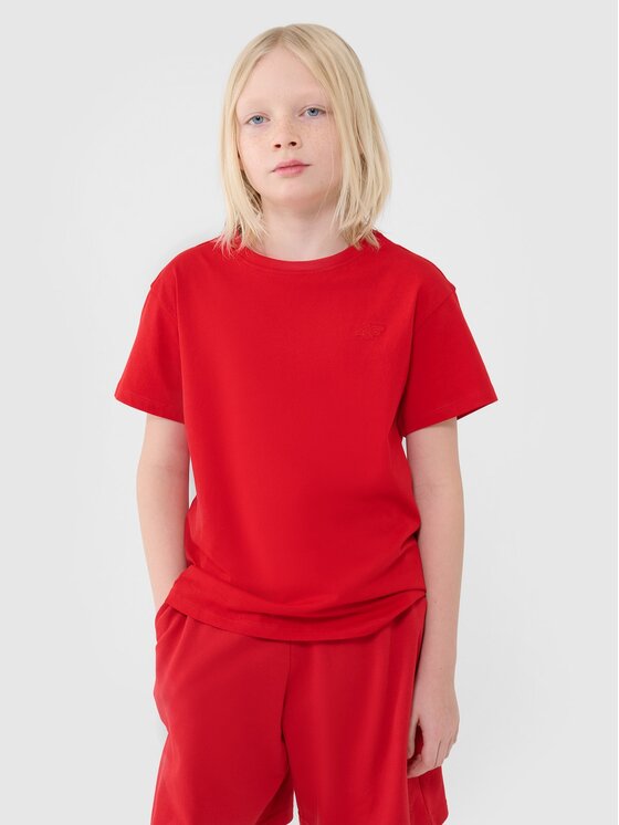 4F 4F Marškinėliai 4FJWspring_summer_2025TTSHM2324 Raudona Oversize