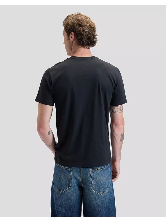 Lee Lee T-Shirt SS PATCH LOGO TEE Czarny Regular Fit