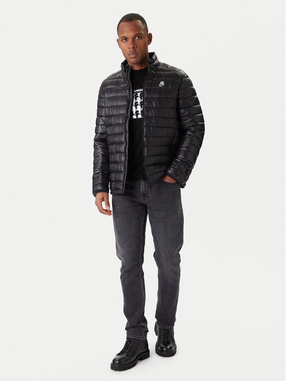 KARL LAGERFELD KARL LAGERFELD Átmeneti kabát Blouson 505400 554590 Fekete Regular Fit