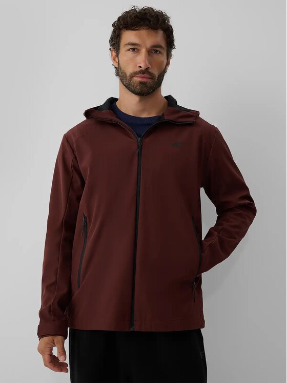 4F 4F Kurtka softshell 4FWAW26TSOFM608-60S Czerwony Regular Fit