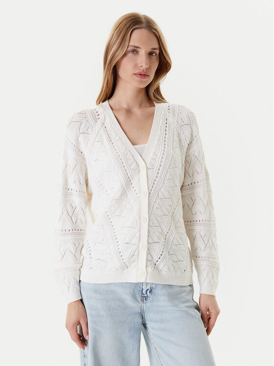 Guess Guess Kardigan W5YR55 Z2ZK2 Bílá Regular Fit