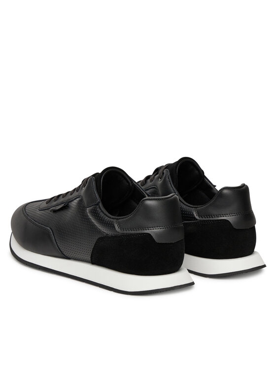 Calvin Klein Calvin Klein Sneakersy Low Prof Runn Laceup Perf Lth HM0HM01871 Czarny