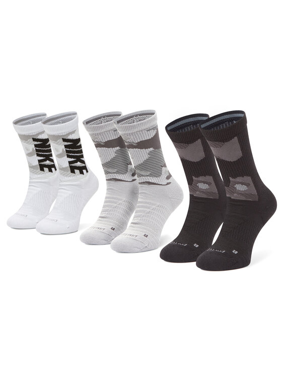 Nike Lot de 3 paires de chaussettes hautes unisexe CW0780-904 Noir