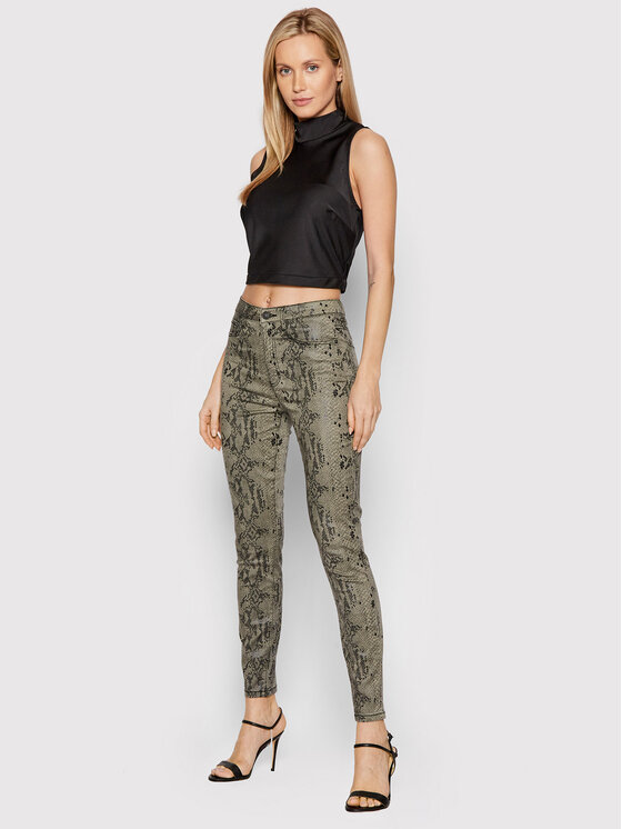 Pantaloni di tessuto W2RAB5 D4KQ0 Marrone Skinny