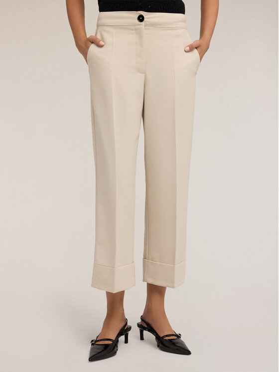 Motivi Motivi Pantaloni di tessuto P044Q004242N011 Bianco Regular Fit