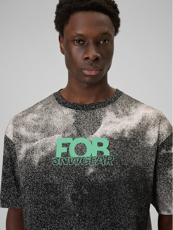 4F 4F T-Shirt FOB Czarny Loose Fit