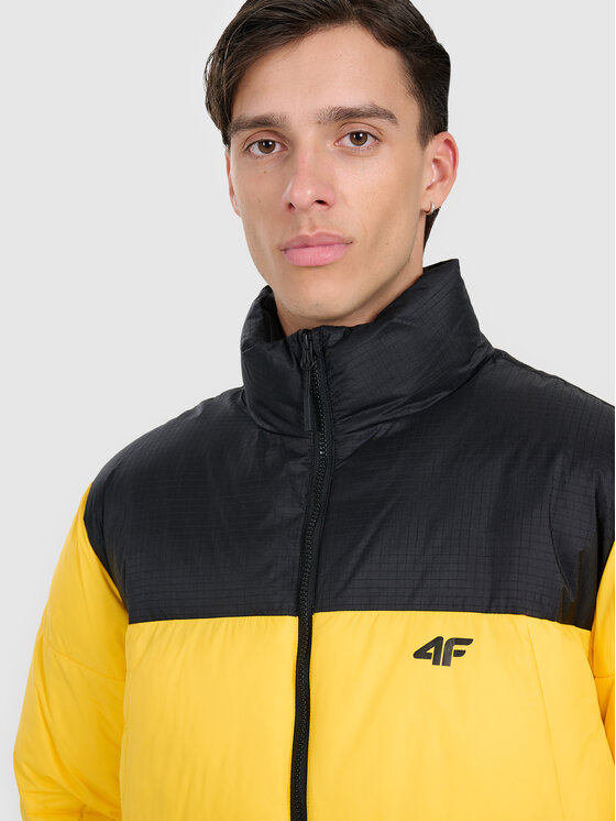 4F 4F Kurtka puchowa APRES SKI Żółty Regular Fit