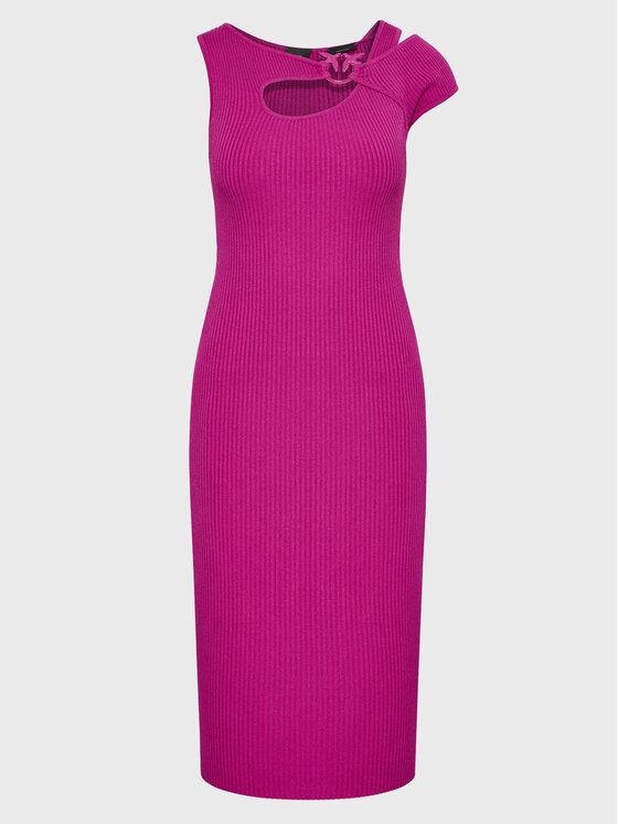 PINKO Pinko Sukienka dzianinowa Ace 1G17TZ Y7VP Fioletowy Slim Fit