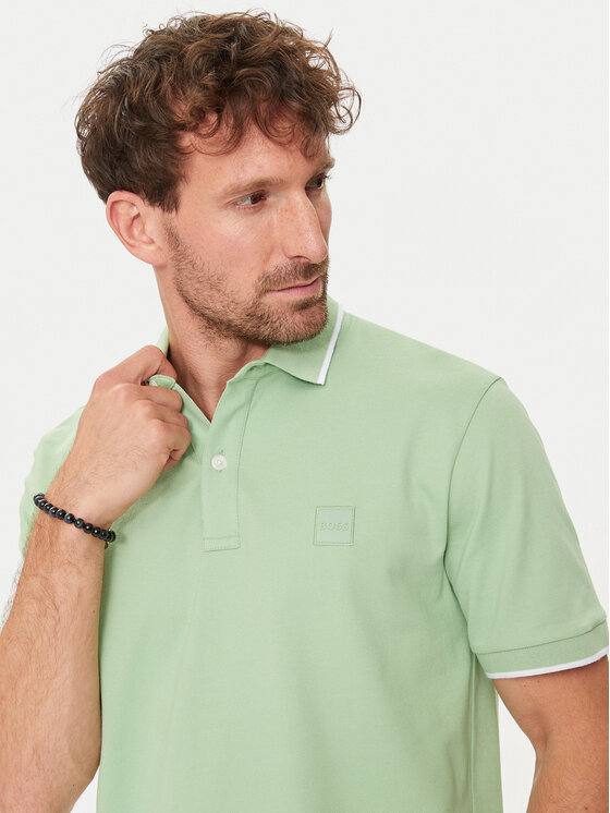 BOSS Boss Polo Passertip 50507699 Zielony Slim Fit