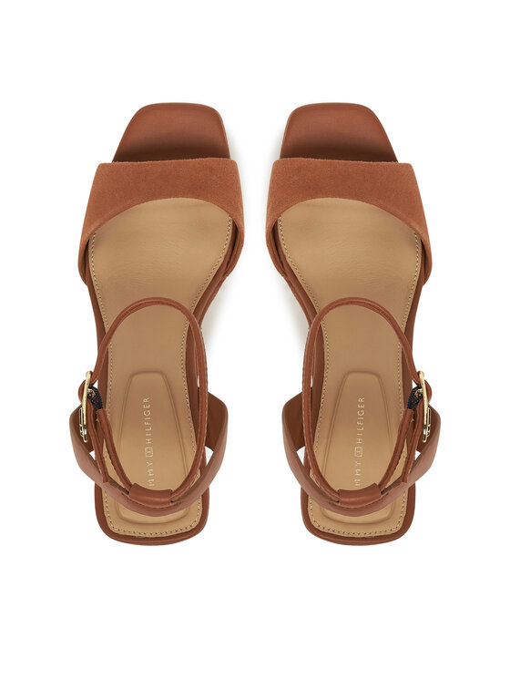 Tommy Hilfiger Tommy Hilfiger Espadrile Leather & Suede High Wedge Espad FW0FW08803 Rjava