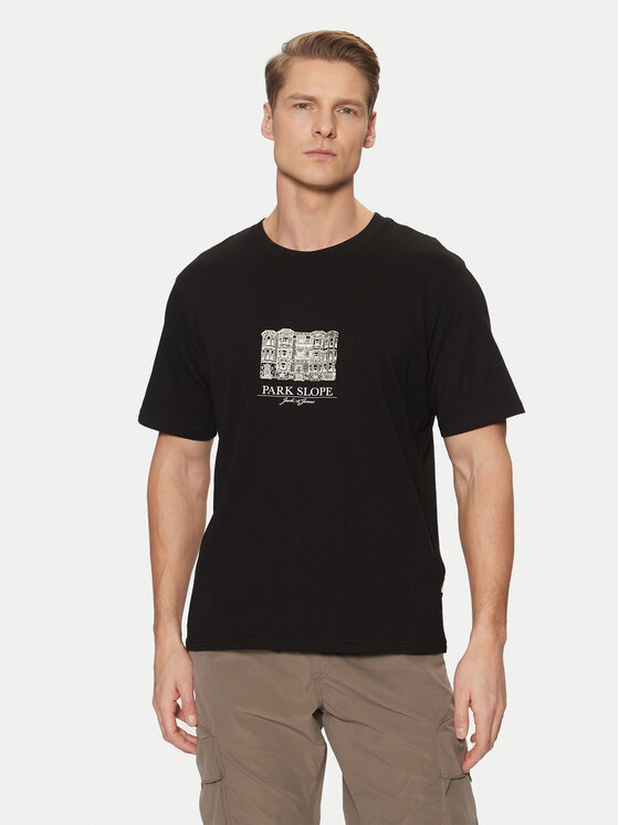 Jack & Jones Jack & Jones T-Shirt Boston 12273400 Černá Relaxed Fit
