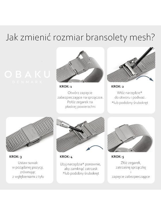 Obaku Obaku Zegarek V240LXVWMV Różowe złoto