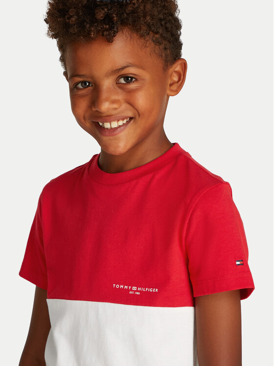 Tommy Hilfiger Tommy Hilfiger T-Shirt KB0KB09617 Czerwony Regular Fit