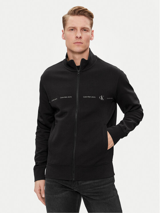Calvin Klein Jeans Calvin Klein Jeans Felpa Logo Repeat J30J325493 Nero Regular Fit