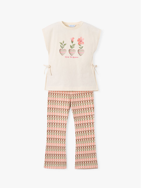 Mayoral Set top și leggings 3728 Bej Regular Fit