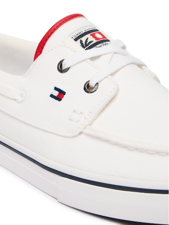 Tommy Hilfiger Tommy Hilfiger Гуменки Th Boat Vulc Sneaker Canvas FM0FM05877 Бял