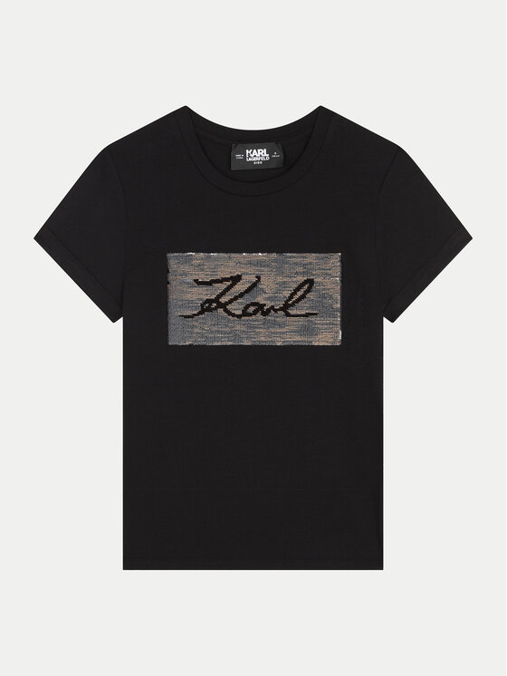 Karl Lagerfeld Kids Karl Lagerfeld Kids T-Shirt Z30210 M Μαύρο Regular Fit