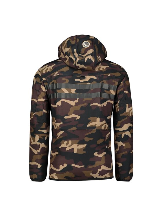 Geographical Norway Geographical Norway Kurtka softshell WU1057H-GN-KAKI-ORANGE Brązowy Regular Fit