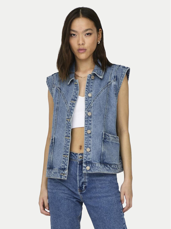 ONLY ONLY Weste Kennedy 15278041 Blau Regular Fit