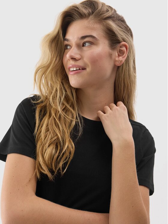 4F 4F T-shirt 4FWSS24TTSHF1360-20S Nero Regular Fit