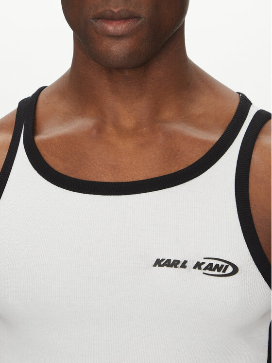 Karl Kani Karl Kani Tank top Ellipse 60310050 Biały Slim Fit